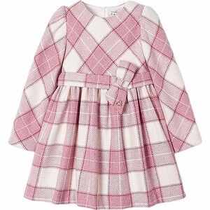 Mayoral Pink and White Plaid Dress (no belt)